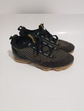 Nike Air VaporMax 2021 Flyknit DO5852-900 Men’s 8.5 Black Blue Yellow Running Sh